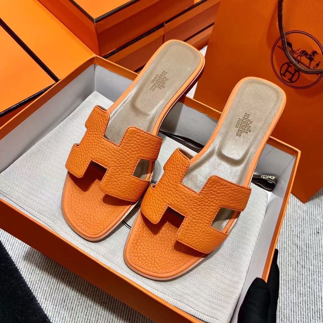 에르메스 올수공 오란 슬리퍼 샌들 토고 38